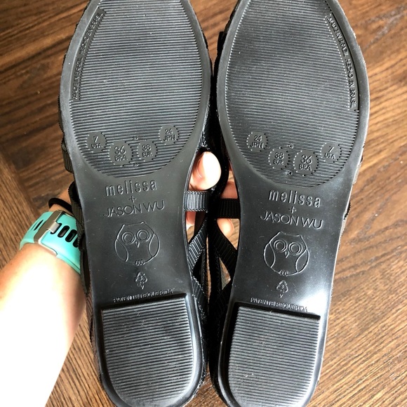 Mini Melissa + Jason Wu Black Ballet Flats - Picture 3 of 3